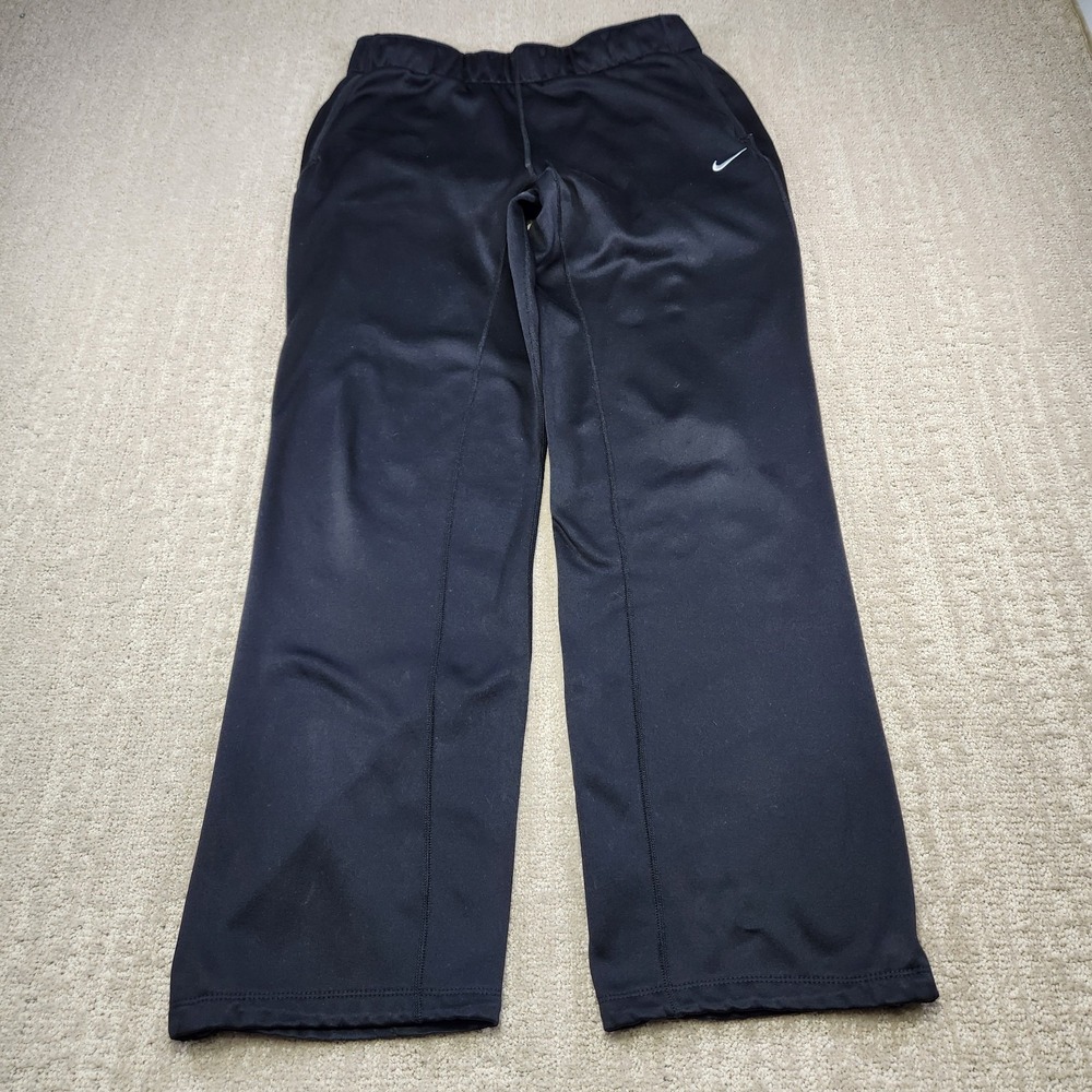 Nike Sweatpants Women Small Therma Fleece Training Pants Black